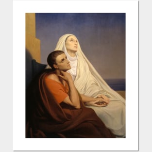 Saint Augustine and Saint Monique by Ary Scheffer Posters and Art